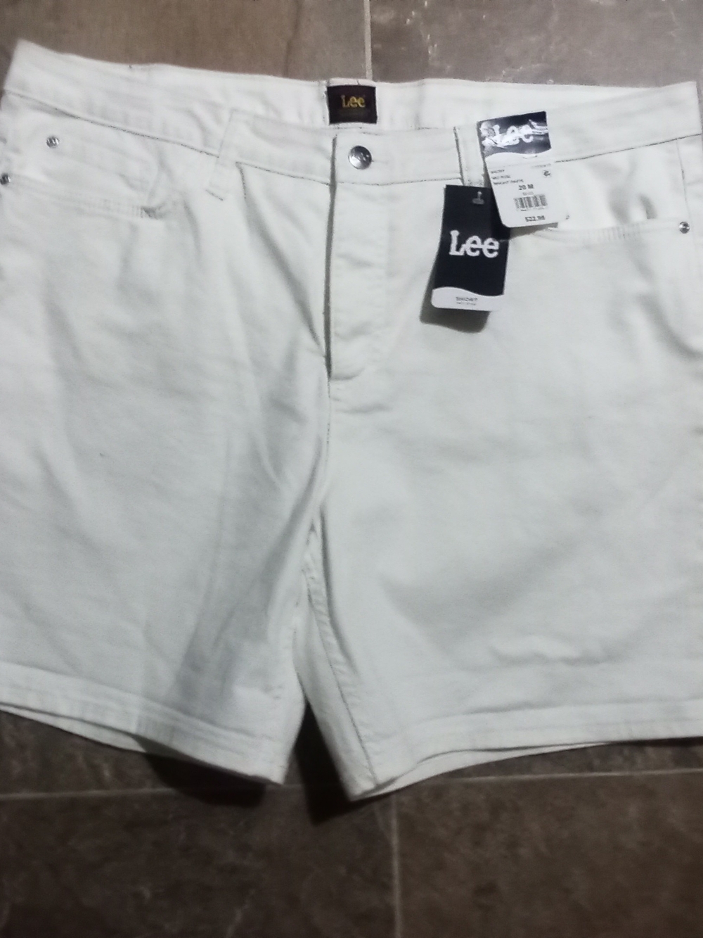 Lee White Denim Shorts